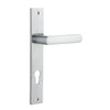 Iver Door Handle Osaka Rectangular Euro Pair Brushed Chrome