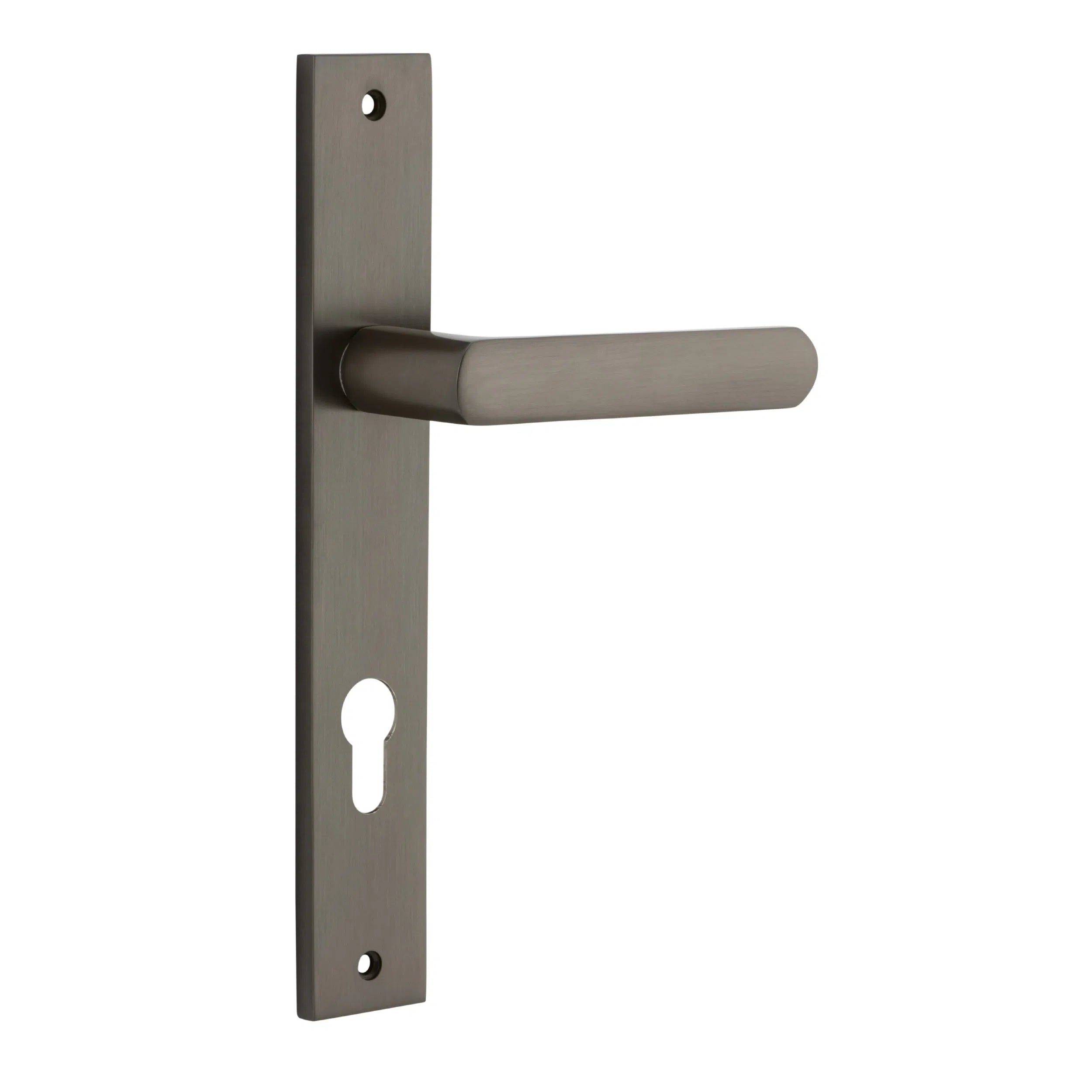 Iver Door Handle Osaka Rectangular Euro Pair Signature Brass