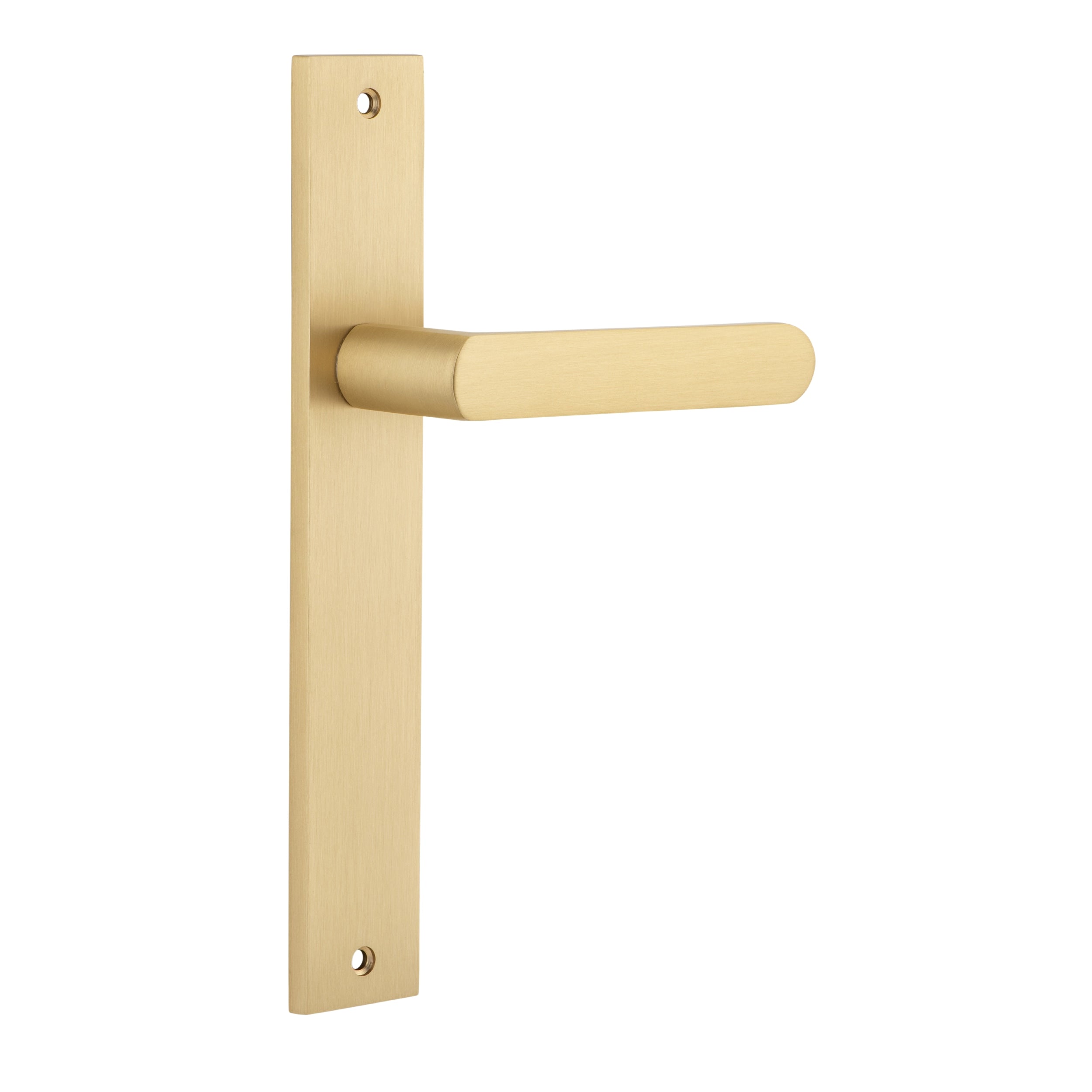 Iver Door Handle Osaka Rectangular Latch Pair Brushed Brass