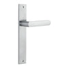 Iver Door Handle Osaka Rectangular Latch Pair Brushed Chrome