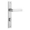 Iver Door Handle Osaka Rectangular Privacy Pair Brushed Chrome