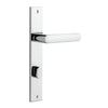 Iver Door Handle Osaka Rectangular Privacy Pair Polished Chrome