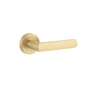 Iver Door Handle Osaka Round Rose Pair Brushed Brass