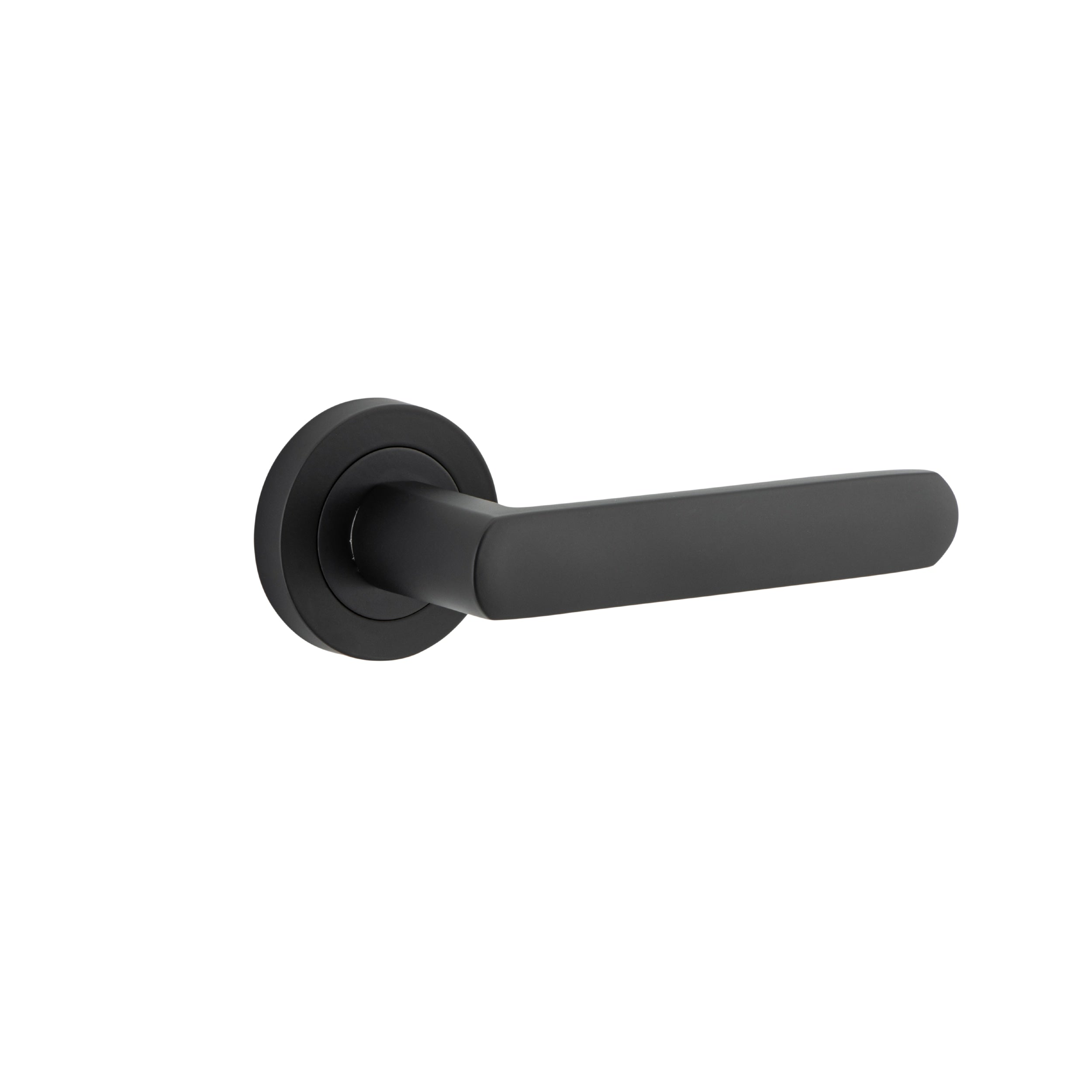 Iver Door Handle Osaka Round Rose Pair Matt Black