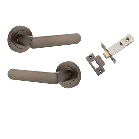 Iver Door Handle Osaka Round Rose Signature Brass Passage Kit