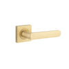 Iver Door Handle Osaka Square Rose Pair Brushed Brass