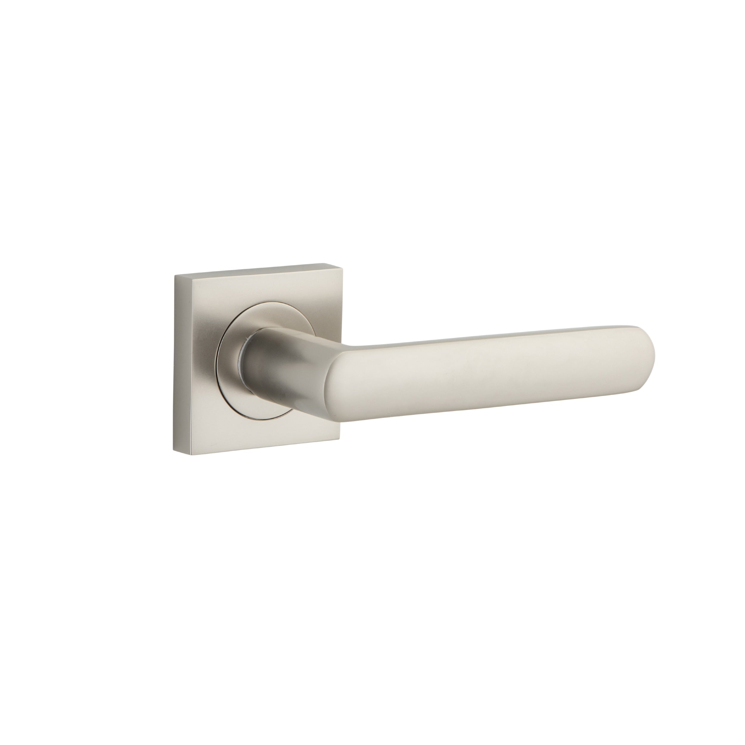 Iver Door Handle Osaka Square Rose Pair Satin Nickel