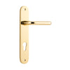 Iver Door Handle Oslo Oval Euro Pair Polished Brass