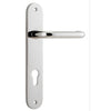 Iver Door Handle Oslo Oval Euro Pair Polished Nickel