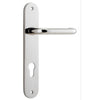 Iver Door Handle Oslo Oval Euro Pair Polished Nickel