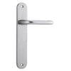 Iver Door Handle Oslo Oval Latch Pair Brushed Chrome