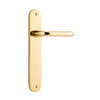 Iver Door Handle Oslo Oval Latch Pair Polished Brass