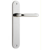 Iver Door Handle Oslo Oval Latch Pair Polished Nickel