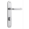 Iver Door Handle Oslo Oval Privacy Pair Brushed Chrome