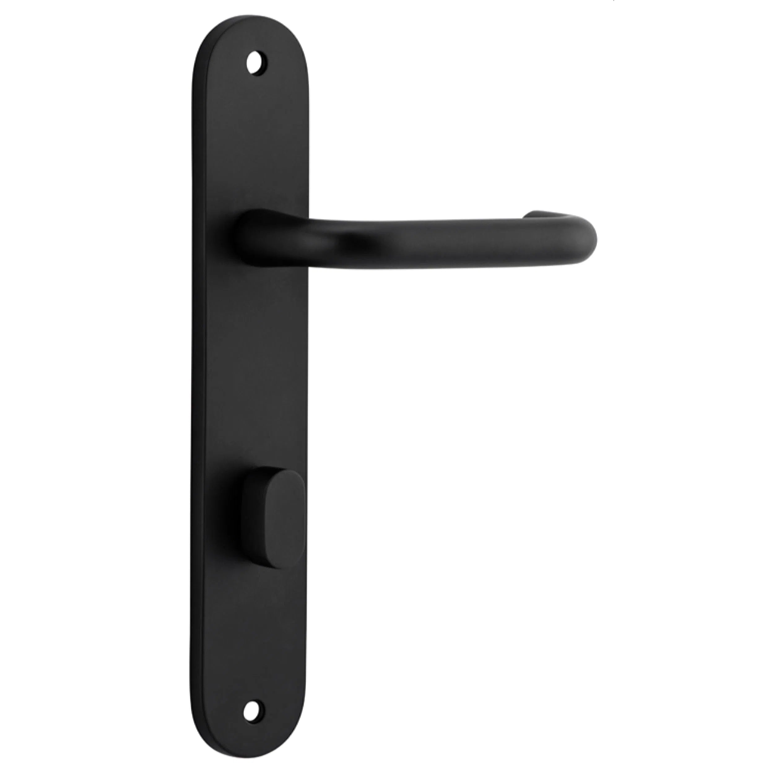 Iver Door Handle Oslo Oval Privacy Pair Matt Black