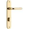 Iver Door Handle Oslo Oval Privacy Pair Polished Brass