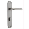 Iver Door Handle Oslo Oval Privacy Pair Satin Nickel