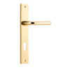 Iver Door Handle Oslo Rectangular Euro Pair Polished Brass