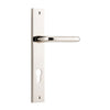 Iver Door Handle Oslo Rectangular Euro Pair Polished Nickel