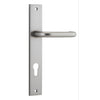 Iver Door Handle Oslo Rectangular Euro Pair Satin Nickel