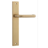 Iver Door Handle Oslo Rectangular Latch Pair Brushed Brass