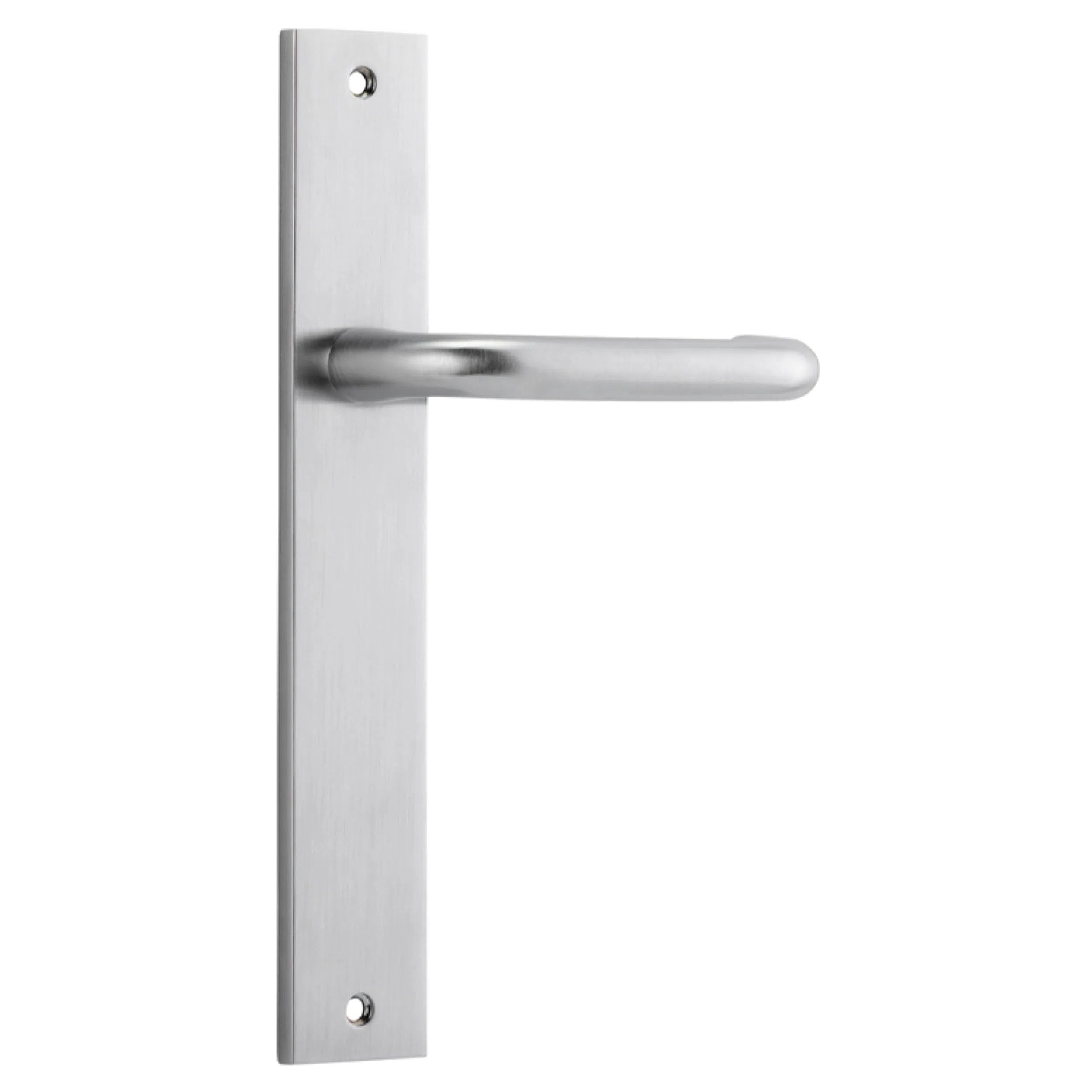 Iver Door Handle Oslo Rectangular Latch Pair Brushed Chrome