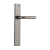 Iver Door Handle Oslo Rectangular Latch Pair Distressed Nickel