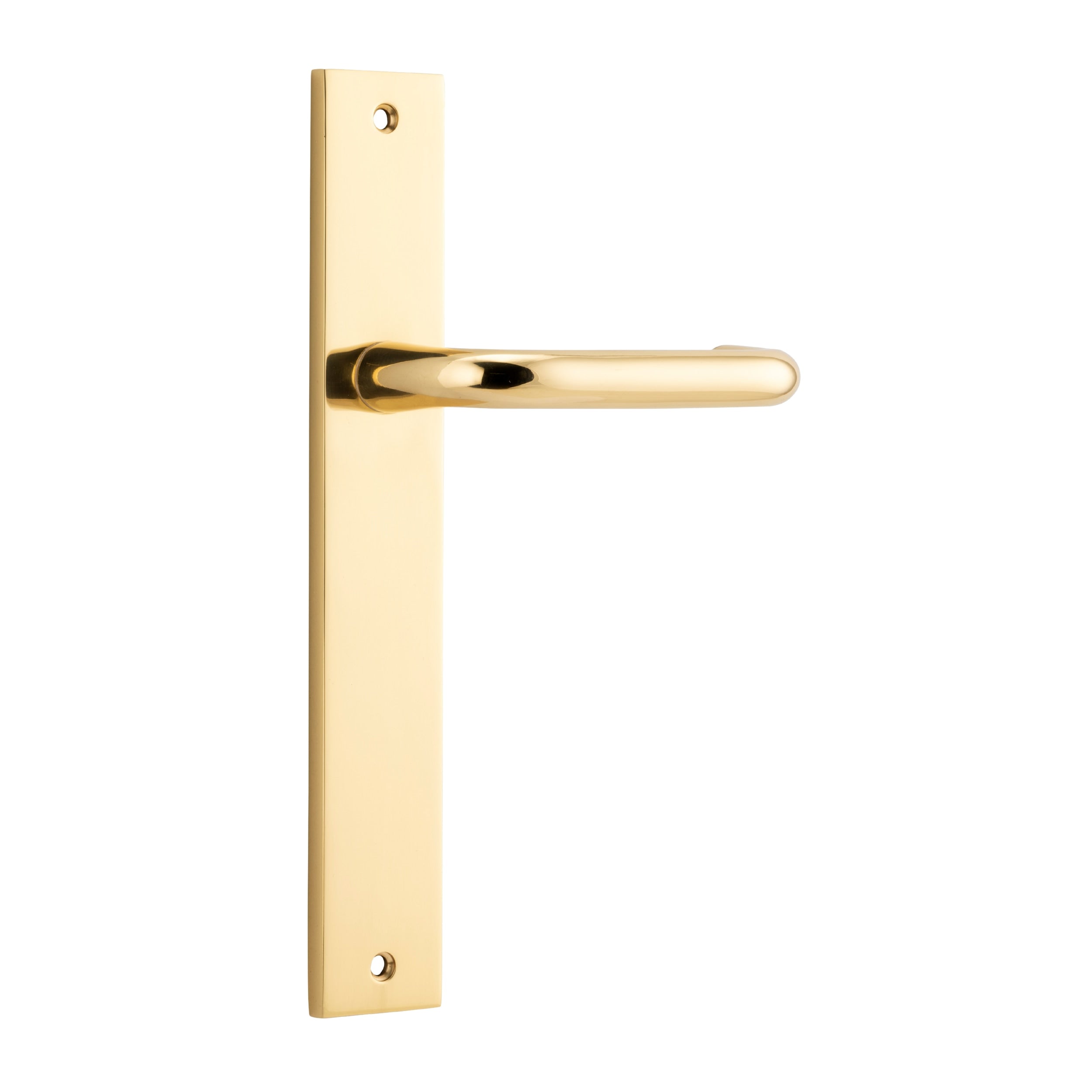 Iver Door Handle Oslo Rectangular Latch Pair Polished Brass