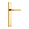 Iver Door Handle Oslo Rectangular Latch Pair Polished Brass