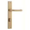 Iver Door Handle Oslo Rectangular Privacy Pair Brushed Brass