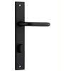 Iver Door Handle Oslo Rectangular Privacy Pair Matt Black