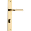 Iver Door Handle Oslo Rectangular Privacy Pair Polished Brass