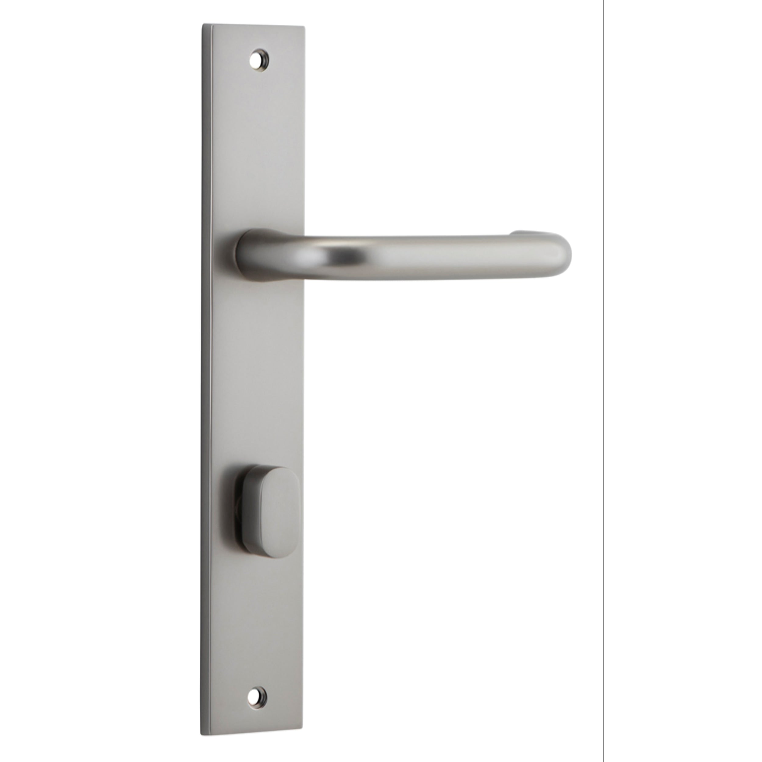 Iver Door Handle Oslo Rectangular Privacy Pair Satin Nickel