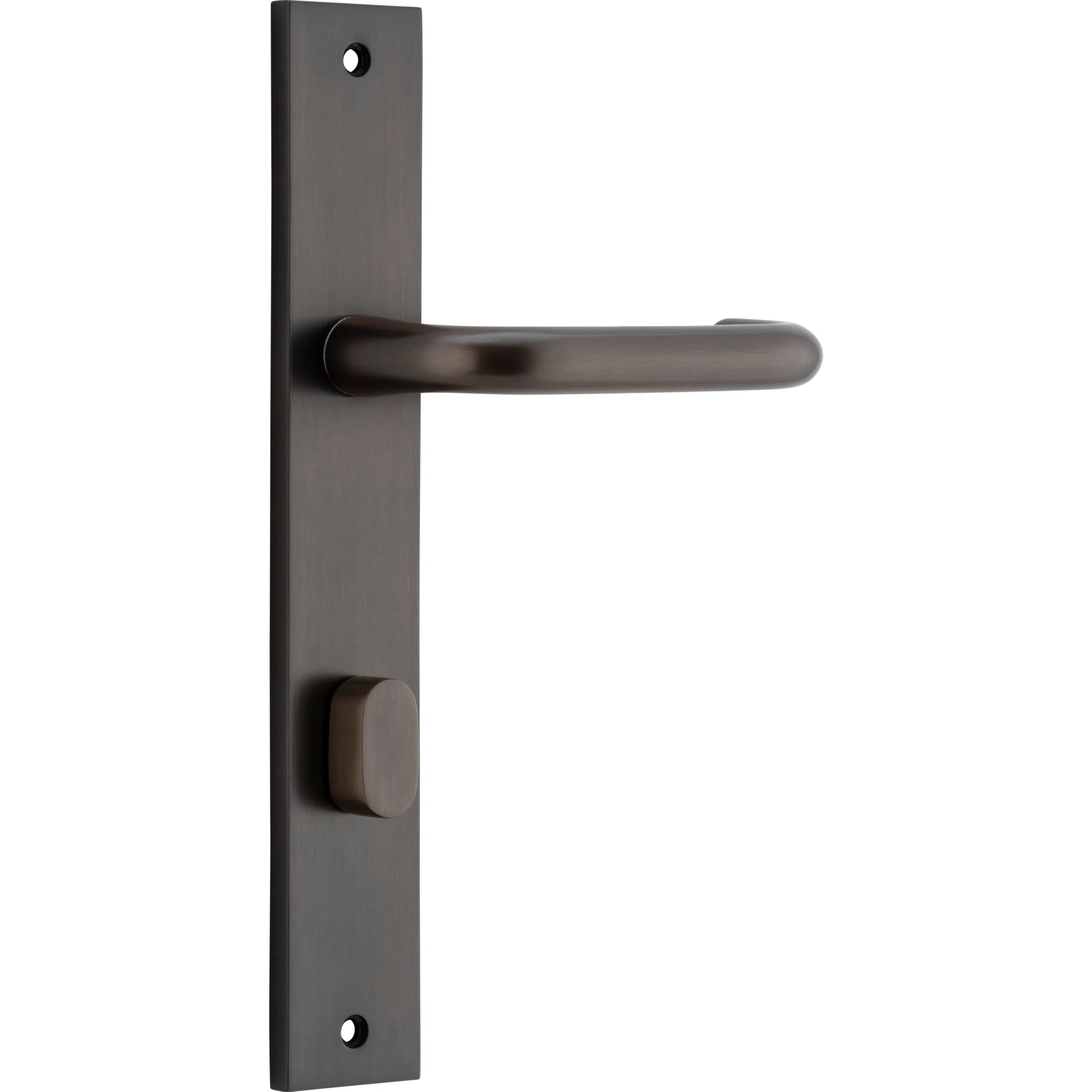 Iver Door Handle Oslo Rectangular Privacy Pair Signature Brass