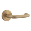 Iver Door Handle Oslo Round Rose Pair Brushed Brass