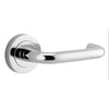 Iver Door Handle Oslo Round Rose Pair Polished Chrome