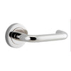 Iver Door Handle Oslo Round Rose Pair Polished Nickel