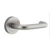 Iver Door Handle Oslo Round Rose Pair Satin Nickel