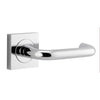 Iver Door Handle Oslo Square Rose Pair Polished Chrome