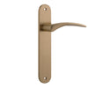 Iver Door Handle Oxford Oval Latch Pair Brushed Brass