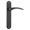 Iver Door Handle Oxford Oval Latch Pair Matt Black