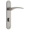 Iver Door Handle Oxford Oval Privacy Pair Satin Nickel