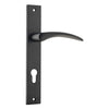 Iver Door Handle Oxford Rectangular Euro Pair Matt Black