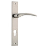 Iver Door Handle Oxford Rectangular Euro Pair Satin Nickel