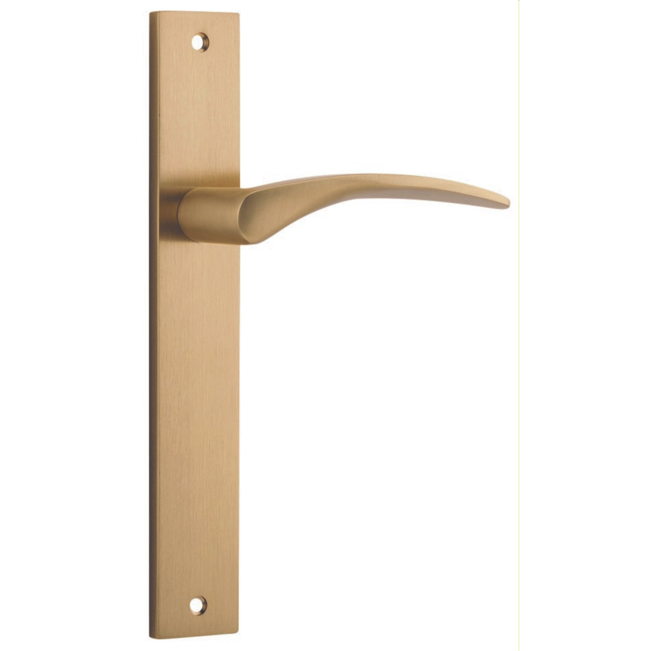 Iver Door Handle Oxford Rectangular Latch Pair Brushed Brass