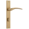 Iver Door Handle Oxford Rectangular Privacy Pair Brushed Brass