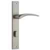 Iver Door Handle Oxford Rectangular Privacy Pair Satin Nickel