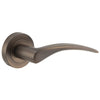 Iver Door Handle Oxford Round Rose Pair Signature Brass