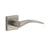 Iver Door Handle Oxford Square Rose Pair Satin Nickel