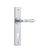 Iver Door Handle Sarlat Chamfered Euro Brushed Chrome